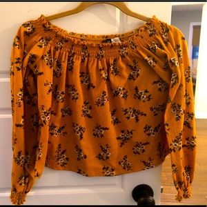 Boho Off Shoulder Floral Top